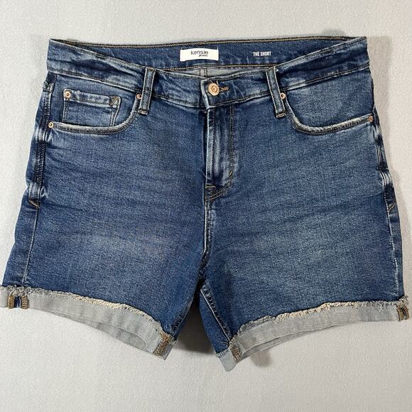 Kensie Jeans Pants - Kensie The‎ Short Jean Shorts Women 10/30 Short Distressed Denim Cut Off Stretch